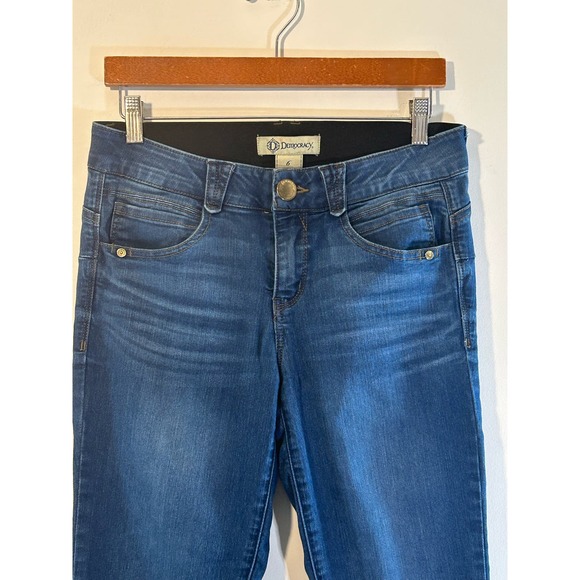 Democracy Jeans Womens 6 Blue Solution Denim Skinny Stretch - Picture 3 of 6